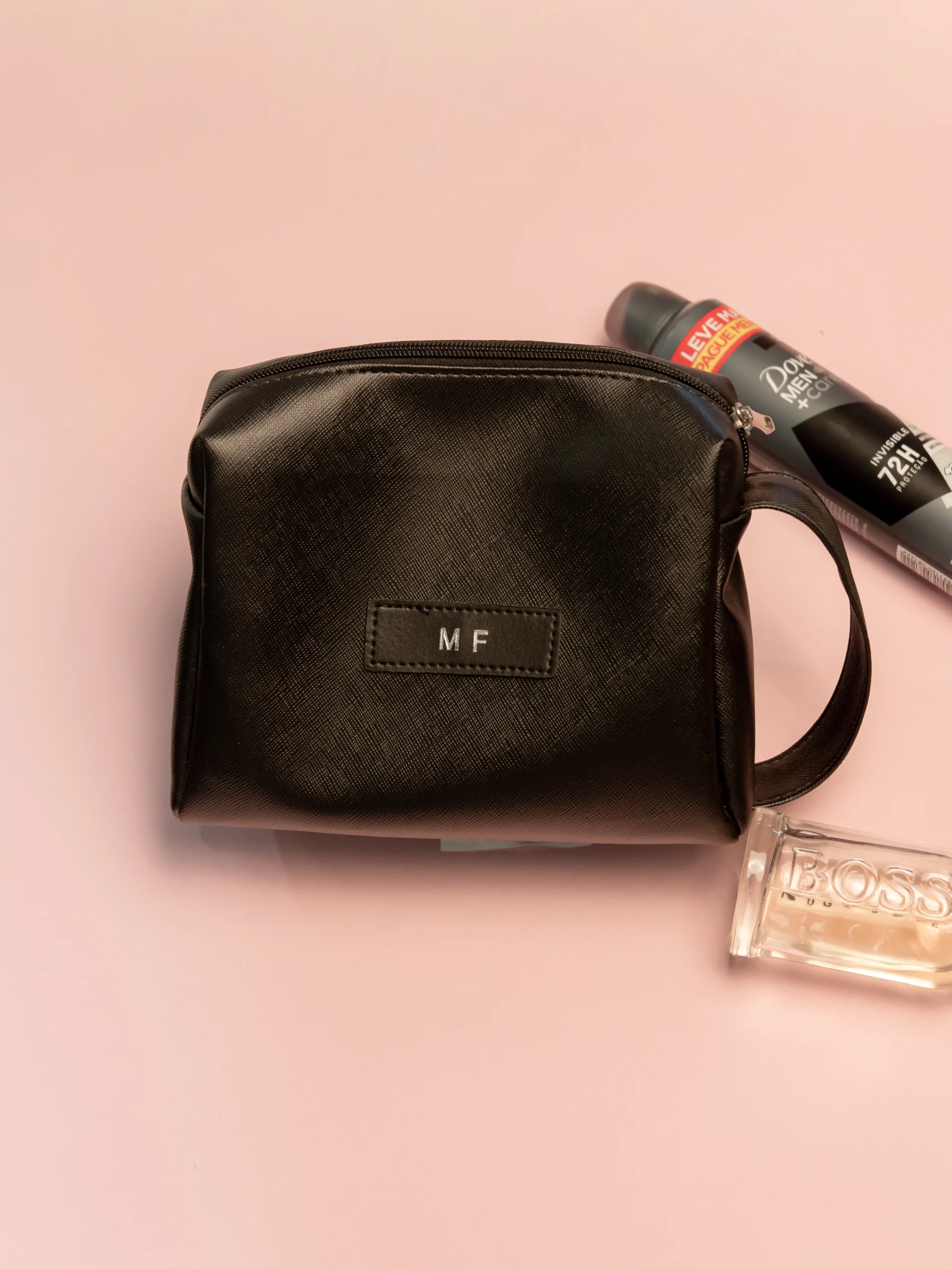 Necessaire quadrada com alça